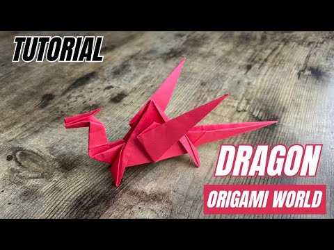DRAGON ORIGAMI WORLD SYMBOLIC ORIGAMI FOLDING | DIY PAPER DRAGON ORIGAMI | RED DRAGON SYMBOL CRAFT