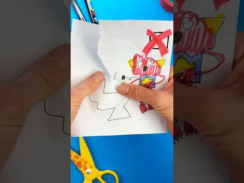 Paper Craft Trick With Boxy Boo by Project Playtime 🟥#projectplaytime #boxyboo #papercraft #trick