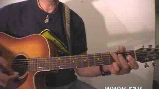 How To Play "Trouble" Lesson (Part 2 of 2)  www.rayred.com