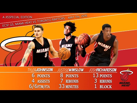 2016.05.11 ECSF G5 Heat vs Raptors T. Johnson, Winslow, Richardson Highlights