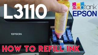 How to refill ink eco tank printer  EPSON L3110 | EPSON L3210 L3250 L3256 L3150 L1210 L121