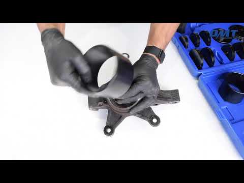 Removal of Wheel Bearing with 23-Piece FWD Front Wheel Drive Bearing Tool Kit