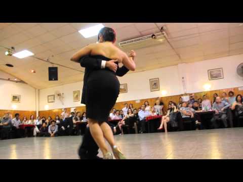  Maria Ines Bogado  and  Sebastian Jimenez  are  dancing  to  the  tango  "  La Tupungatina  "