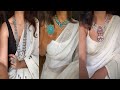 Stunning Beautiful Matching Jewellery For White Saree Amazing Jewellery Ideas For White Sarees