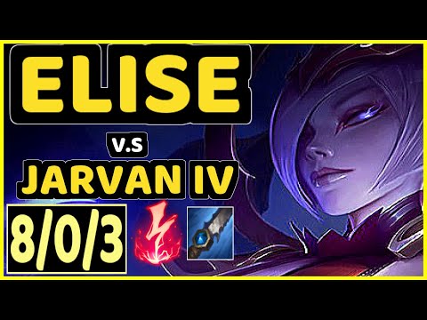 REGANK (ELISE) vs JARVAN IV - 8/0/3 KDA JUNGLE CHALLENGER GAMEPLAY - KR
