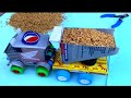 Making A Heavy Dump Truck From Mobil Oil Can Carrying Paddy Grains DIY Crafts At Home