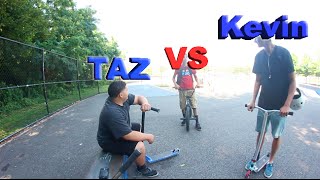 NO GRIPS GAME OF SCOOT!! (Taz Vs. Kevin)