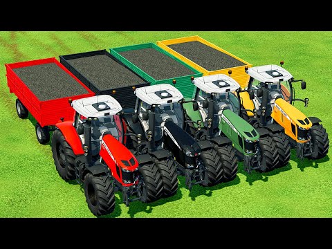 HARVESTING AND LOAD SUNFLOWERS WITH MASSEY FERGUSON TRACTORS - Farming Simulator 22