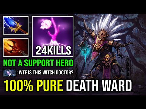 WD IS NOT A SUPPORT 100% Pure Death Ward Unlimited Bounce Instant Delete Witch Doctor Dota 2