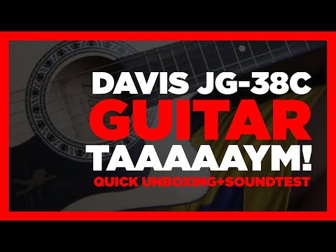 DAVIS JG-38C ACOUSTIC GUITAR | UNBOXING