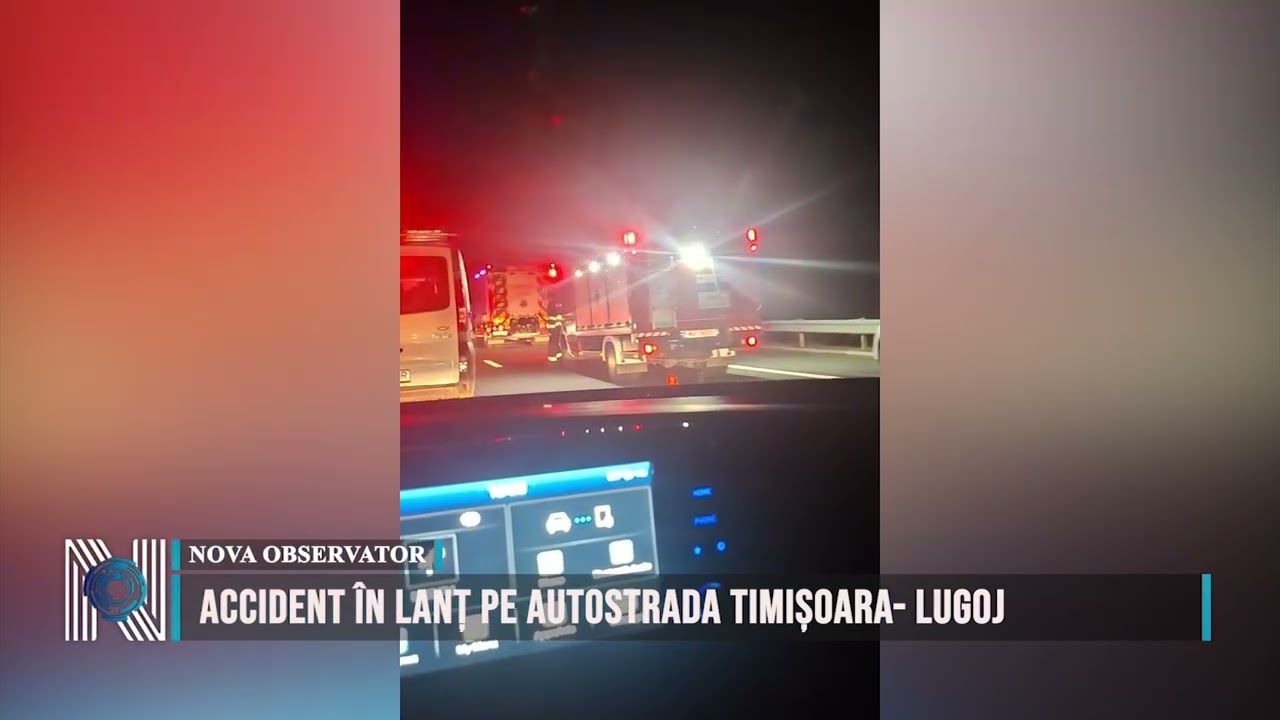 Accident în lanț pe autostrada Timișoara- Lugoj