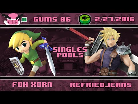 GUMS06 Singles (Pools) - FoH XORN (Toon Link) vs RefriedJeans (Cloud)