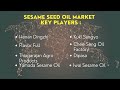 Sesame Seed Oil Market Industry Data Analytics IDA Market Reports