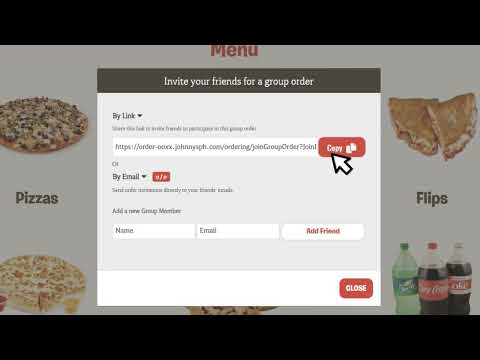 Johnny's Pizza House's Group Ordering Feature (HOW TO)