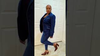 GRWM - Denim Dreams: How I Styled my New Denim Blazer and new Croc Mules! #shorts