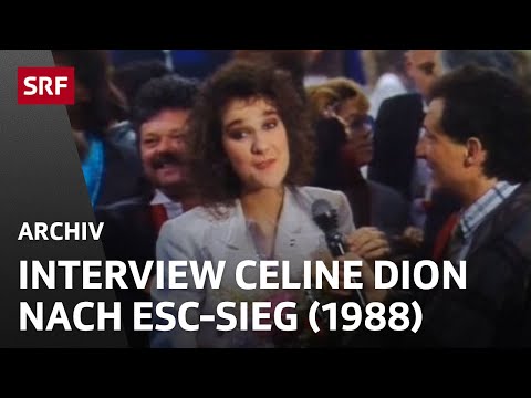 Céline Dion am ESC (1988) | Interview nach dem Sieg | SRF Archiv