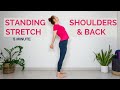 5 Min Standing Yoga Stretch For SHOULDERS BACK Yoga Without Mat Office Yoga Break