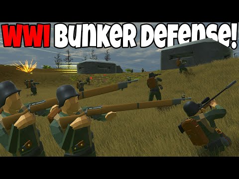 WWI Germans Charge BUNKER DEFENSES! - Ravenfield: Battle Simulator