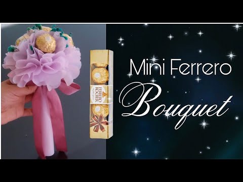 How to make mini chocolate bouquet #diybouquet #chocolatebouquet  #ferrerorocher #minibouquet