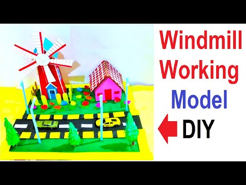 wind turbine or wind mill working model science project innovative award winning howtofunda