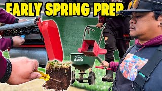 EARLY SPRING PREP! Moss is getting out of hand in the lawn! Grubs? Swardman needs a backlap! 🗡️