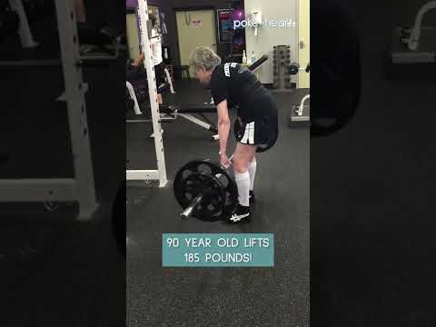 90-Year-Old Woman Deadlifts 185 Pounds | Shorts