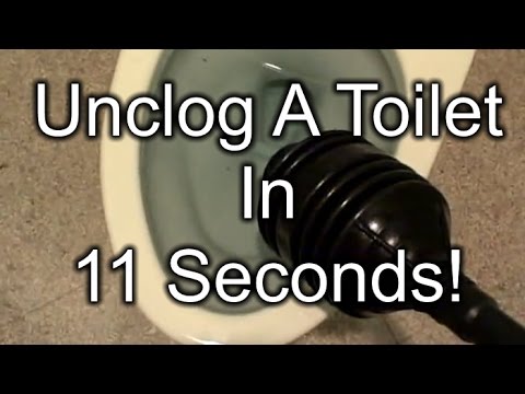 How to unclog a toilet in 11 seconds