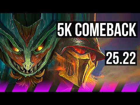 MAOKAI & Ashe vs PANTHEON & Lucian (SUP) | 35k DMG, 5k comeback | KR Diamond | 25.22