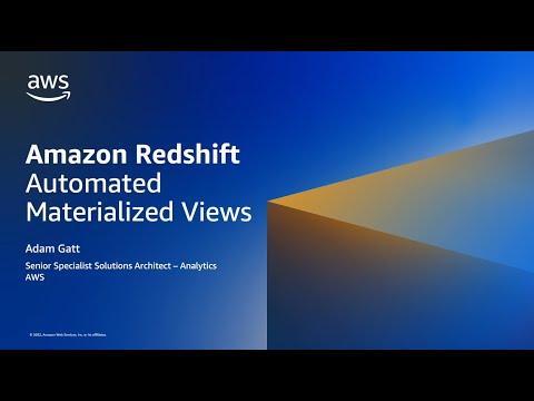 Amazon Redshift Automated Materialized Views | Amazon Web Services
