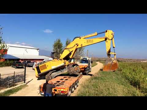 Transporting The Liebherr 964 Excavator - Fasoulas Heavy Transports