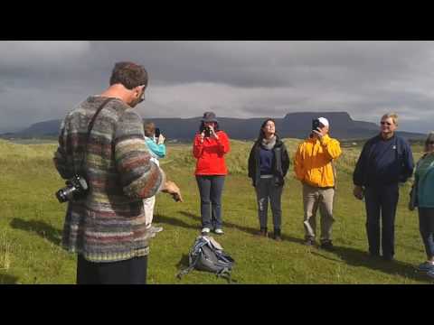 Fiddle playing at an ancient tomb at Streedagh