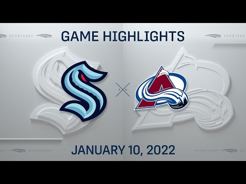 NHL Highlights | Kraken vs. Avalanche - Jan. 10, 2022