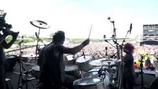 The Defiled @ Sonisphere 2014. Paul &#39;Needles&#39; White Drum Cam- BLOOD SELLS