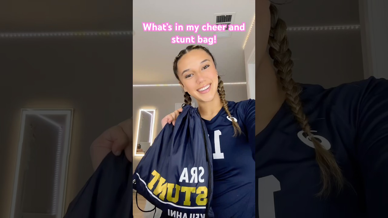 What’s in my cheer and stunt bag!✨ #shorts #shortsviral