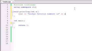 Buckys C++ Programming Tutorials - 10 - Creating Functions That Use Parameters