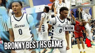 I'M HIM Bronny James Goes NUCLEAR In 1st Home Game !! 25 PTS, Curry Range 3's & CRAZY DUNKS