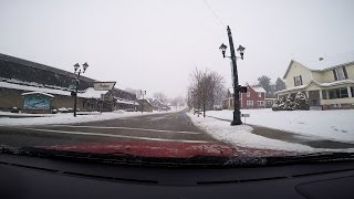 preview picture of video 'Snowy Trip on SR 39 through Sugarcreek and Shanesville 3/1/2015  - Sugarcreek,OH 44681'