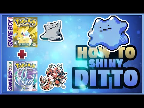 GEN 1 SHINY DITTO GLITCH POKEMON YELLOW AND CRYSTAL