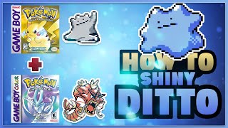 GEN 1 SHINY DITTO GLITCH POKEMON YELLOW AND CRYSTAL