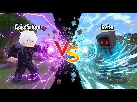 🕹️ Cuộc Đối Đầu Giữa Icefen Và Gojo Satoru ❄️⚔️ #minecraft #viralshorts #fyp #LongKaEntertainment