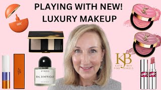 PLAYING WITH NEW! LUXURY BEAUTY | HERMES | YSL | SARAH CREAL | VICTORIA BECKHAM + HAUL!