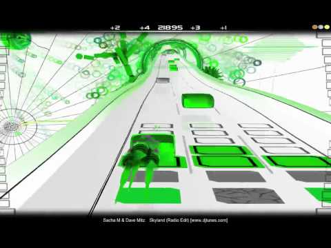 Sacha M and Dave Mitz Skyland Radio Edit Audiosurf HD MUSIC PLAY