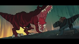 Genndy Tartakovsky&#39;s Primal | Spear and Fang vs. Alpha Tyrannosaurid