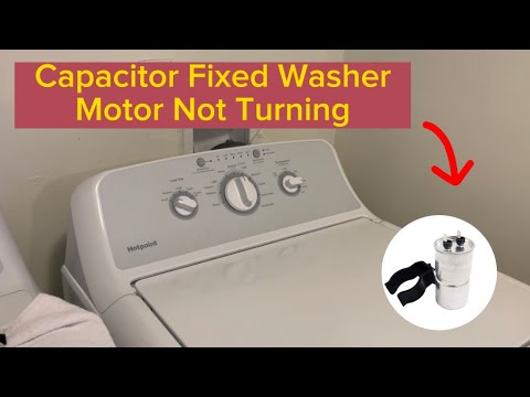 Fixed washer motor not turning on with capacitor — Hotpoint washer Model HTW240ASK6WS