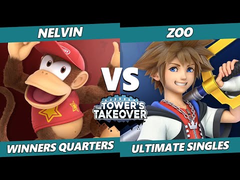 Tower's Takeover 18 Winners Quarters - Nelvin (Diddy Kong) Vs. Zoo (Sora) SSBU Ultimate Tournament