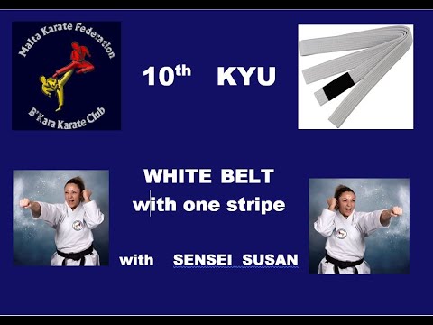 10 KYU - WHITE BELT WITH ONE STRIPE SYLLABUS