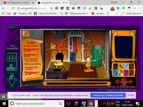 o garfield a casa assombrada (parte1).