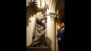 São José Entrega o Lírio Para o Casal.