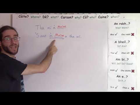 Gaelic Foundations 3b: Another Way to Say "I'm from..."