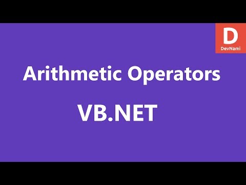 VB Net Arithmetic Operators